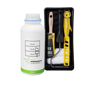 젯소 페인트프라이머 프라이머 나무 페인트 젯소사용법 도구세트 롤러 붓 트레이 페인트용품