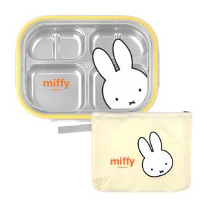 미피 스텐 뚜껑 식판 가방 도시락 4찬 급식 배식판 어린이집 유치원 준비물 유아식기