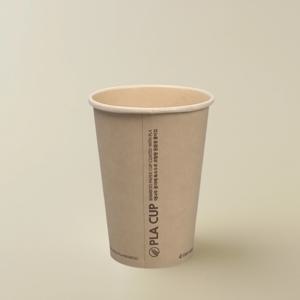 대나무 종이컵 12온스 100개 아이스 겸용 양면 PLA 코팅