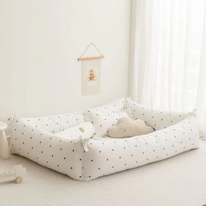 크림 순면 범퍼쿠션 세트 (솜포함)