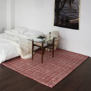 [리퍼] 윈터 레드 크리스마스 트위드 극세사 거실 러그