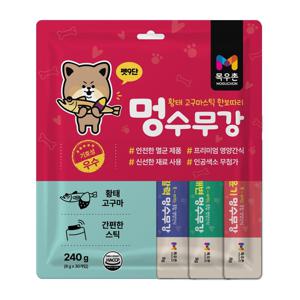 펫9단 멍수무강 강아지 짜먹는 황태고구마 영양간식 30p