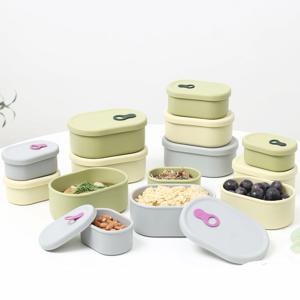 국산 실리콘 밥팩 스팀홀 밀폐 보관용기 3colors