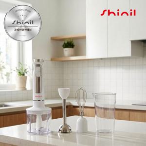 핸드블렌더 SMX-FR600HB 화이트 이유식 만능 다지기 초퍼 거품기