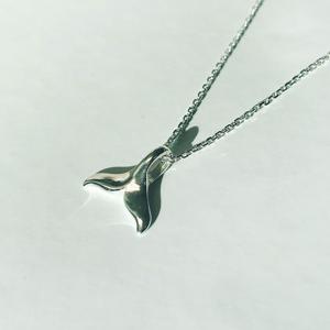925실버 고래꼬리 목걸이 대 사이즈 돌고래 행운 소원목걸이 전체순은