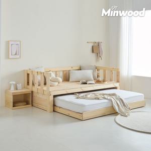 통원목 슬라이딩 소파베드 확장형 편백나무 레드파인 소파 겸 침대 맞춤제작