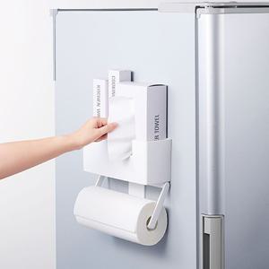 냉장고 자석 뽑아쓰는 키친타올 걸이 홀더 케이스 비닐 랩 거치대 선반 수납함 K00564