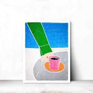 유니크 일러스트 팝아트 생동감 벽장식 거실 현관 인테리어 액자 21x26cm