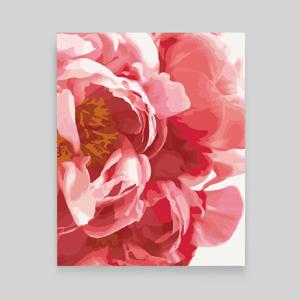 DIY 캔버스형 그림 유화 명화 그리기 세트 _모란