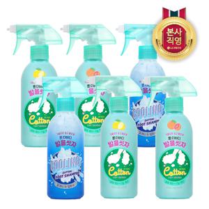 온더바디 발을씻자 코튼 풋샴푸 385ml x 6개 (자몽/레몬/쿨링)