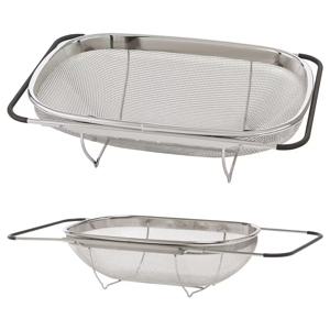 길이조절 채반 콜랜더 스테인리스 물빠짐 싱크대 채망 이데알리스크