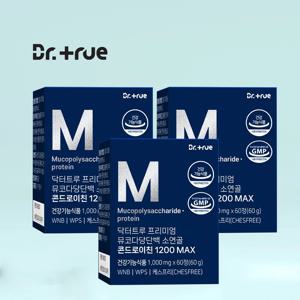 닥터트루 프리미엄 뮤코다당단백 소연골 콘드로이친 1200MAX 60정 3박스