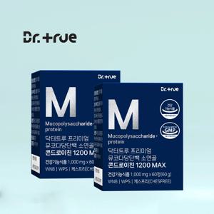닥터트루 프리미엄 뮤코다당단백 소연골 콘드로이친 1200MAX 60정 2박스