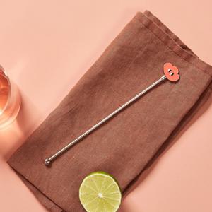 콩알이 스텐304 머들러 21cm orange red