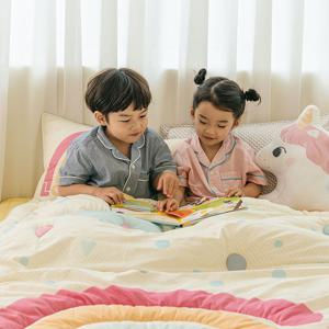 레인보우하트 히팅 키즈 침구 발열 모달 먼지없는 차렵이불 세트