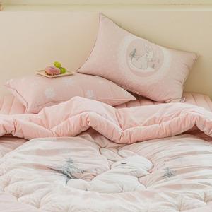 스노우 앤래빗 히팅 키즈 침구 발열 모달 먼지없는 차렵이불 세트