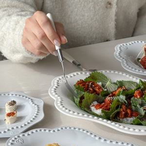 자기로이 파스타접시 26cm 타원 플레이팅접시 감성 브런치 2color