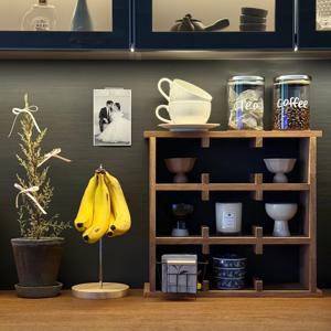 홈카페 멀바우나무 컵선반 머그잔 접시 정리대 조립식으로 특별하게!