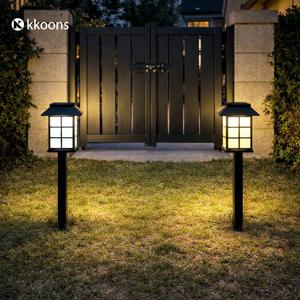 1+1 말뚝 태양광 전등 사각 잔디등 LED 야외등 태양열 정원등