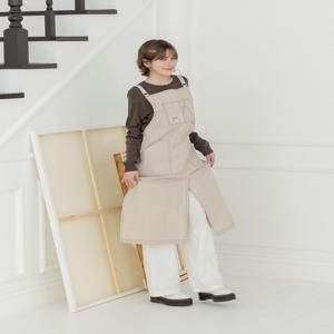 크림 베이지 포켓 스티치 에이프런 생활방수 방수 앞치마 카페 네일샵 미용실 개업 선물