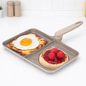 네모후라이팬 2구 인덕션용 계란 에그 토스트팬 국산 미니 브런치 사각 프라이팬