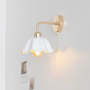 벽등 벽 조명 인테리어 세라믹 플라워 꽃잎 릴리 풀 스위치