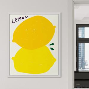 쌓여도 귀여운 건 레몬 뿐이야 IVORY 상큼한 비티민 C 충전 그림액자 4050사이즈