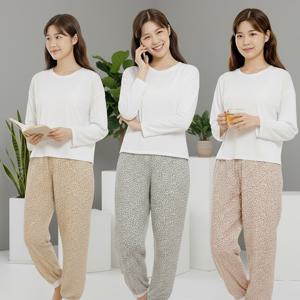 개버딘 순면 여성 들꽃 수면 레이스 잠옷 하의