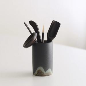 산수화 차도구 세트 차집게 차시 차루 차칙 도자기 나무 다도 다기
