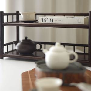 다구 정리 미니 선반 나무 차도구 진열 준비 티테이블 티룸 인테리어 티카페 소품