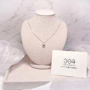 925실버 통통 빅 하트 면체인 실버목걸이 은목걸이 선물 전체순은