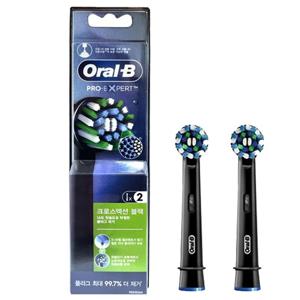 전동칫솔 리필모/칫솔모(2P) 크로스 액션 블랙