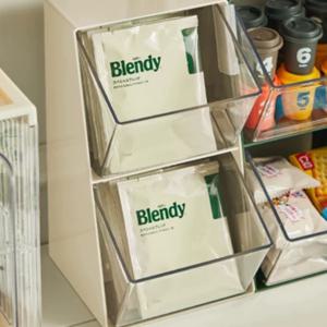 커피캡슐 스낵 쿠키 탕비실 투명 정리함 정리대 보관함 수납함 2단