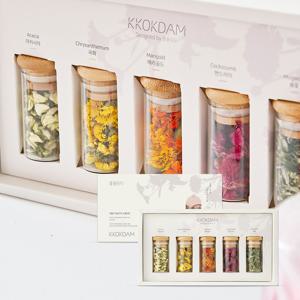 추천선물세트 티선물 홈카페 디카페인 국내산 러블리꽃송이차 5종 선물세트+쇼핑백