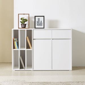 큐브 LP 레코드 오픈 2칸 서랍 수납장 1200 5colors