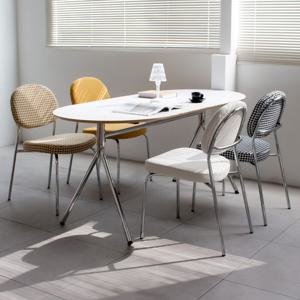 비비 체어 패브릭 철제 식탁의자 모던 미드센추리 카페 디자인 인테리어 의자