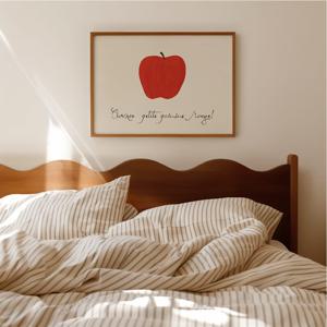 사과그림액자 풍수인테리어 가로 과일포스터 Petite Pomme