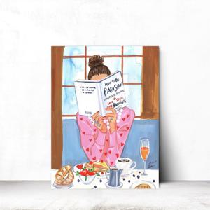 북유럽포스터 파리지앵 인테리어액자 홈카페그림 벽장식 거실벽꾸미기 21x26cm