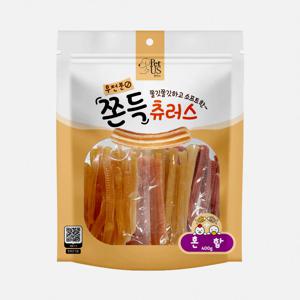 쫀득츄러스 무전분 강아지간식 잘먹는 대용량간식 400g 혼합