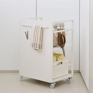 재크 히든 수납 2단 이동식 트롤리 2colors 정리 선반 주방카트