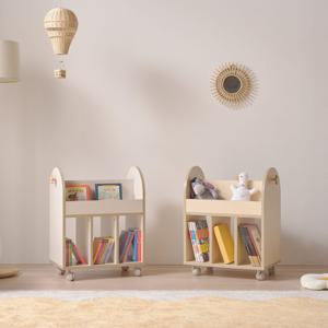 국산 E0 친환경 바퀴달린 북카트 이동식 트롤리 틈새 수납장 선반