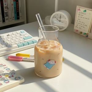 리츄얼글라스 내열 유리컵 홈카페 커피잔 집들이선물 캐릭터컵