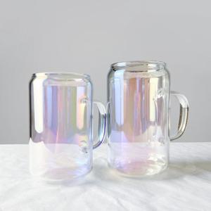 홈카페 오로라 유리컵 맥주잔 홀로그램 비어컵 2size