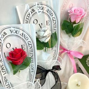 한송이 장미 비누꽃 꽃다발 기념일 축하 선물