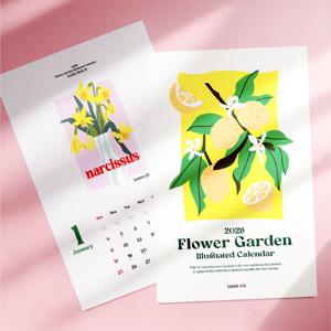 2026 플라워 달력 낱장 포스터형 달력