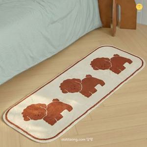 귀여운 브라우니 퍼피 강아지 침대 침실 긴 러그 5size 침실 아이방 주방 매트