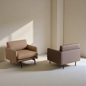 디자인5023 PU가죽 1인소파 (2 color)
