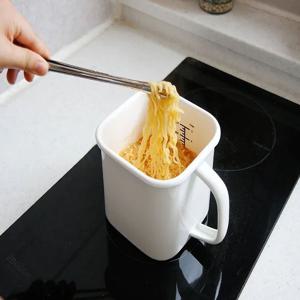 인덕션 법랑 사각 편수냄비 1~2인용 미니 냄비 일본풍 디자인, 위생적 법랑 코팅