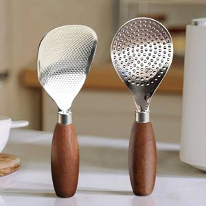 원목손잡이 스텐 밥주걱 밥풀안붙는 라이스 스쿱 스탠딩 서빙스푼
