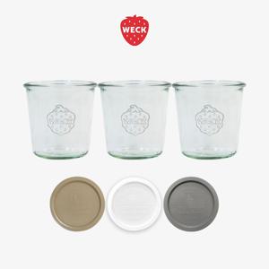 몰드 742(580ml) 유리병 3개 + PE뚜껑 3개 세트